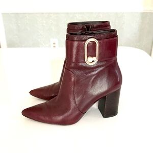 Elegant Burgundy Ankle Boots